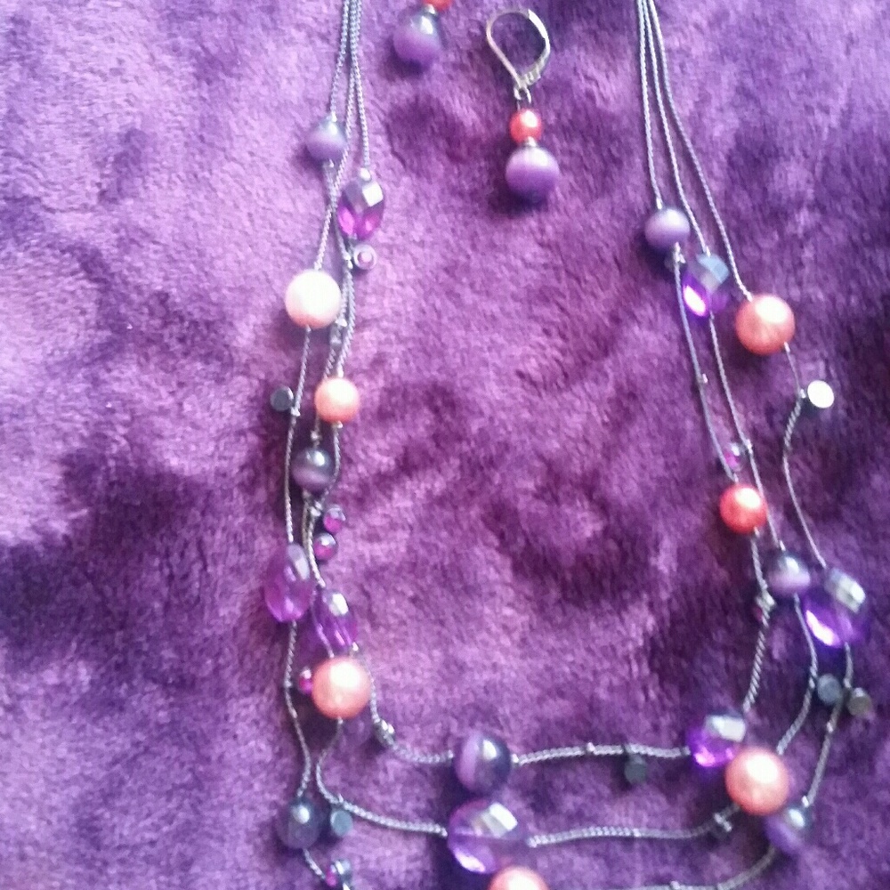 Necklace with matching earrings
